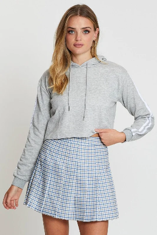 Online Impressions Boutique Check Pleated Skirt Mini Tennis