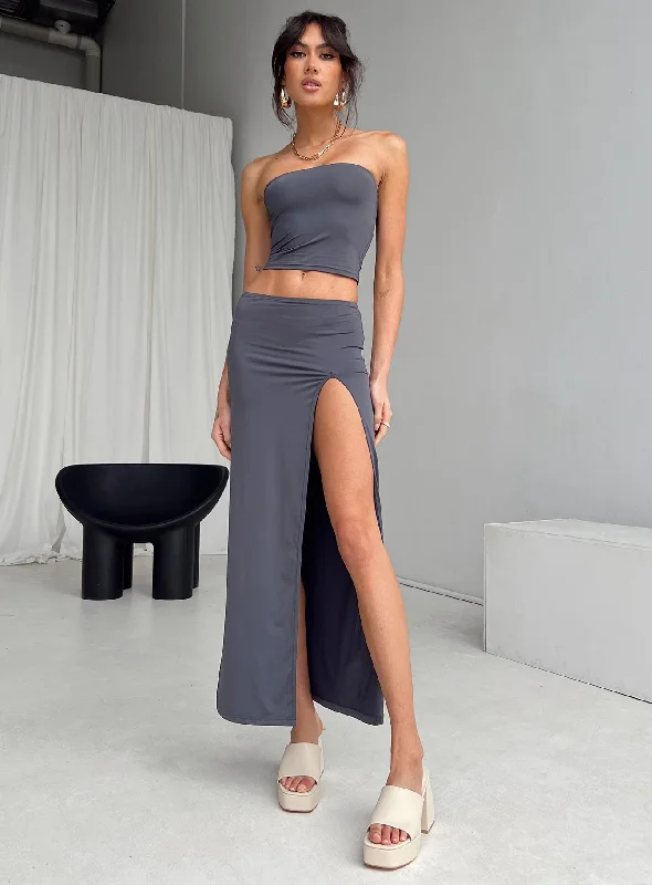Casual Outfit For Women Lowell Maxi Skirt Grey