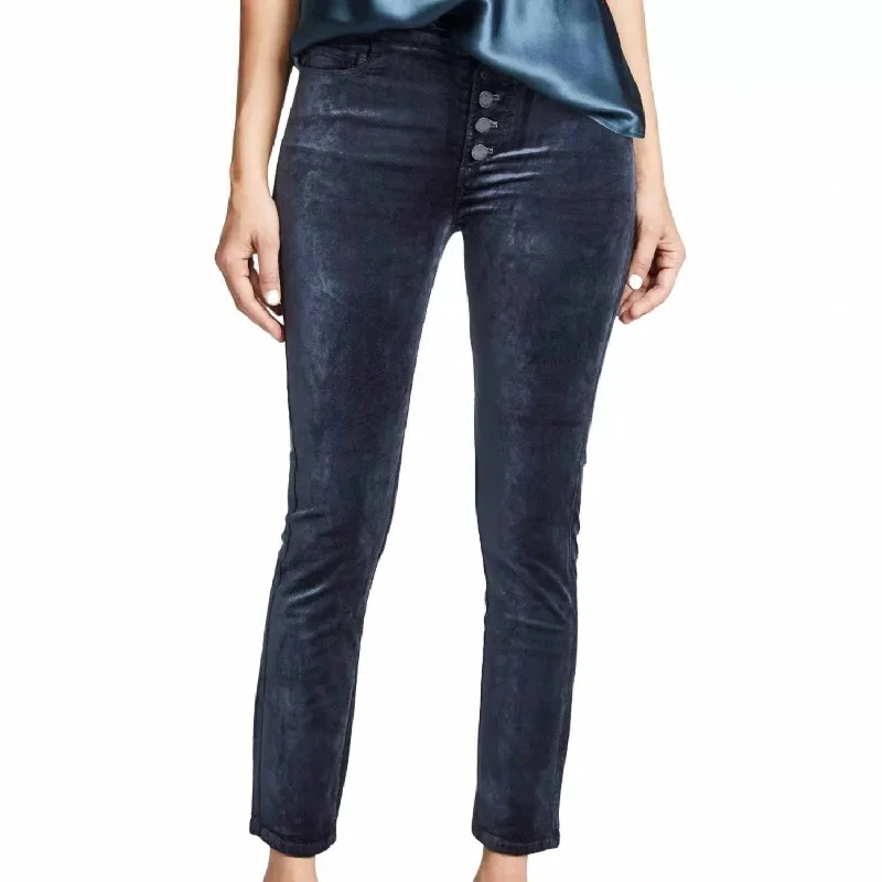 Summer Sale Hoxton Ankle Peg Jean With Exposed Buttons In Midnight Slate