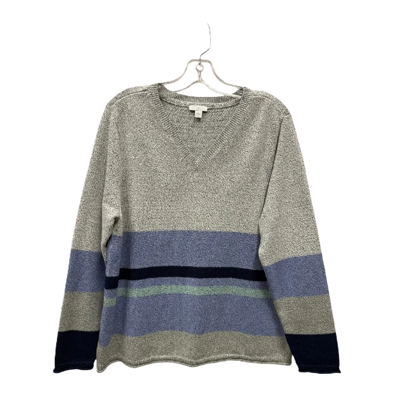 Sweater By J. Jill In Blue & Grey, Size: L