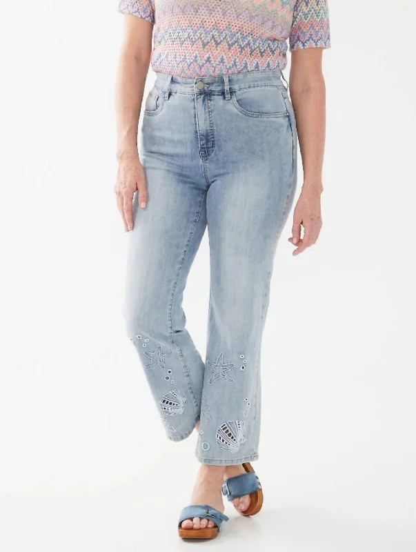 Unique Women's Fashion Pieces Suzanna Shell Jean In Powder