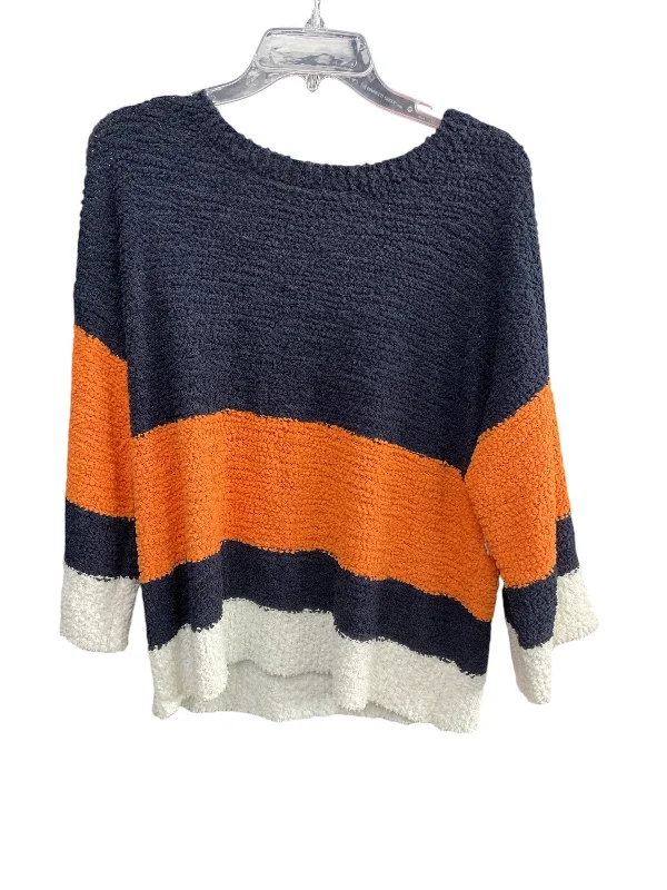 Sweater By Vince Camuto In Navy Cream, Size: M