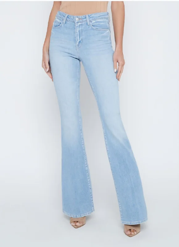 Women's Outdoor Attire Bell High Rise Flare Jean In Olympia