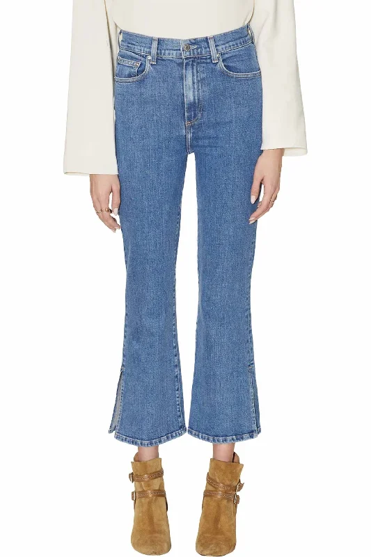 Women's Functional Outfit For Outdoor Activities Stella Crop Flare Jean In Desert