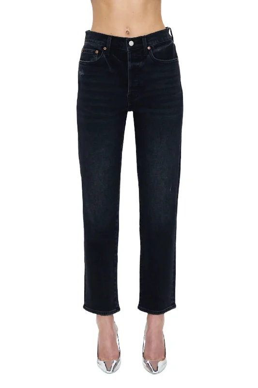 Charlie High Rise Classic Straight Ankle Jean In Jubilee