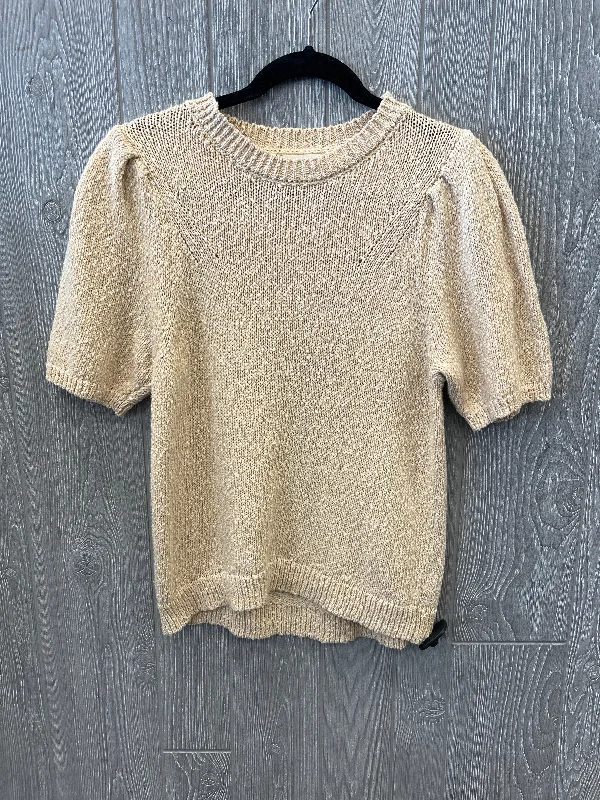 Sweater Short Sleeve By Universal Thread In Tan, Size: S