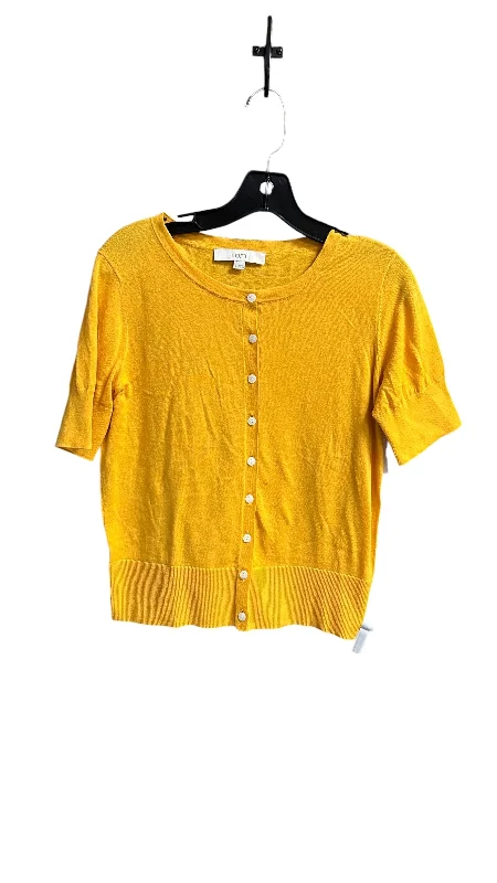 Sweater Short Sleeve By Loft In Yellow, Size: S