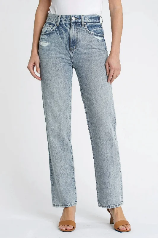 Cassie Super High Rise Straight Leg Jeans In Bowery