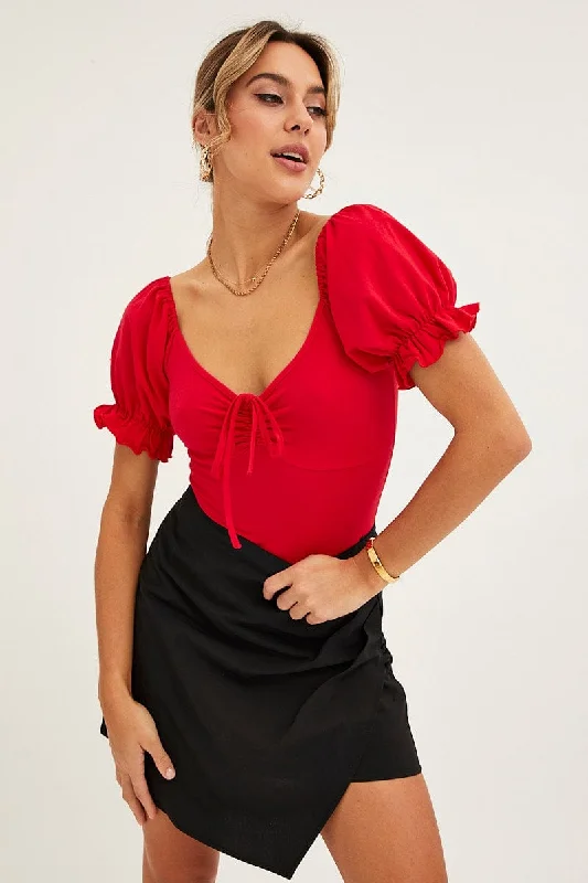 Online Boutiques Affordable Black Mini Skirt Wrap Front