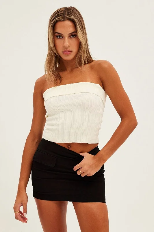 New Arrival Discounts Black Low Rise Skirt Mini