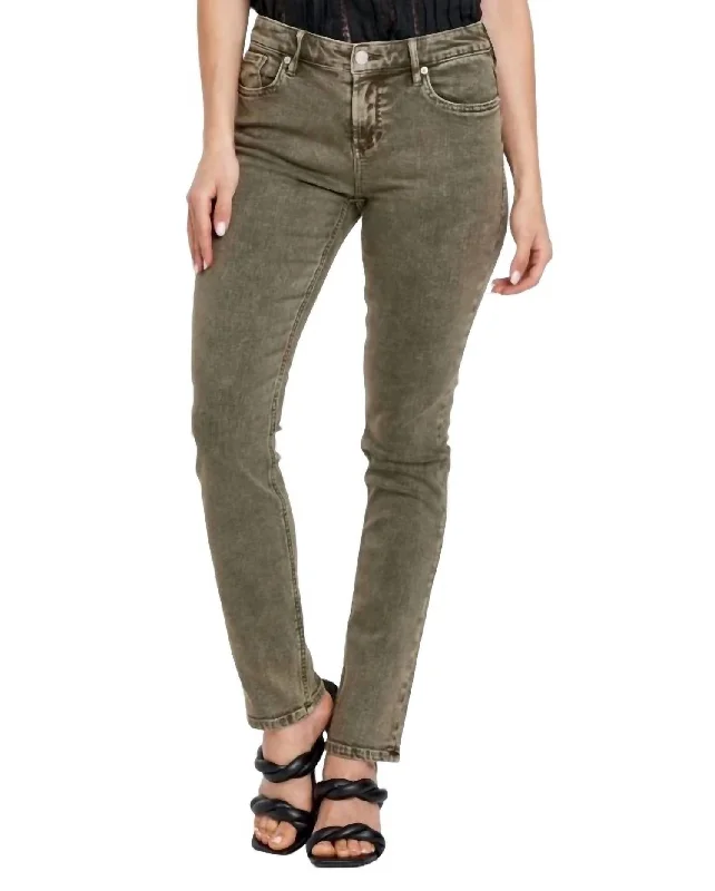 Blaire Straight Jean In Olive