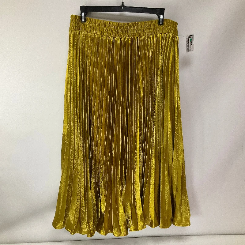 Skirt Midi By English Factory In Gold, Size: S