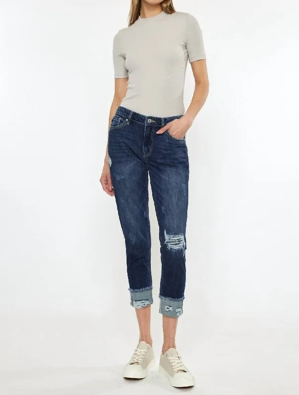 Women's Party Outfit Bernice High Rise Boyfriend Jeans In Medium Stone Wash