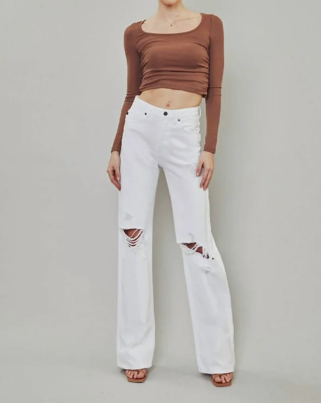 Women's Clothes For Outdoor Events Sweet Season Jean In White