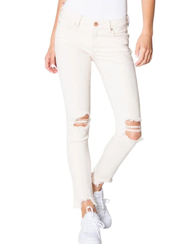Women's Athleisure Apparel Mid Rise Joyrich Skinny Jeans In Wheat