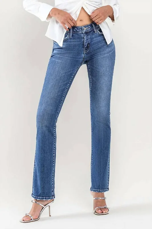 Women's Professional Attire Low Rise Slim Bootcut Jean In Excitedness