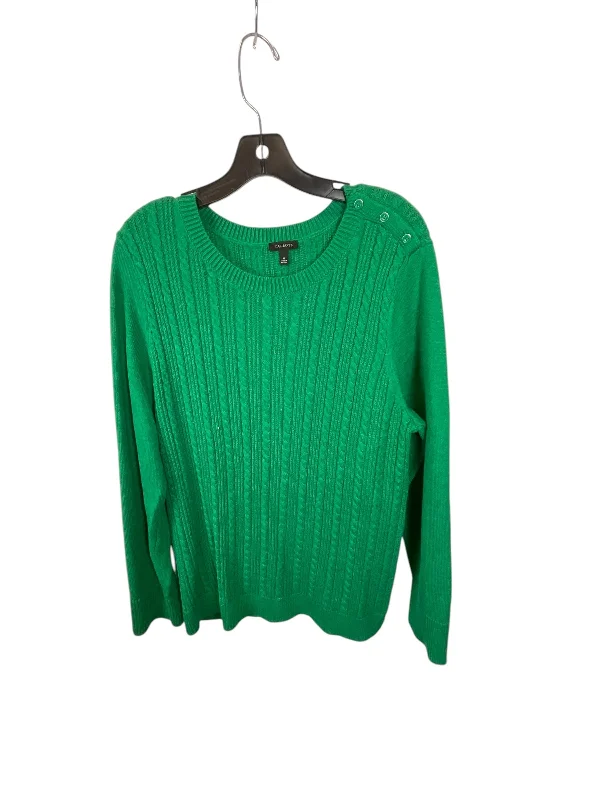 Sweater By Talbots In Green, Size: Xl