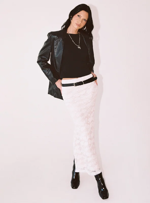 Chic Women's Outfit Ideas Azra Maxi Skirt White