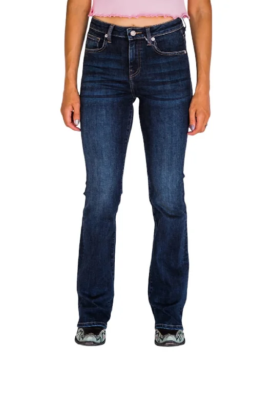 Women's Date Night Outfit Shiloh Boot Cut Jeans In Dark Wash