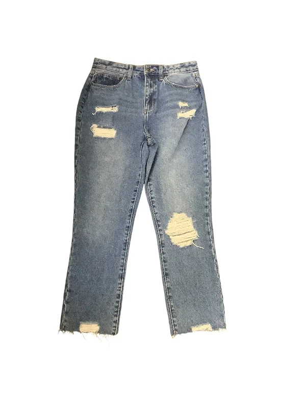 Jeans Straight By Sam Edelman In Blue Denim, Size: 8