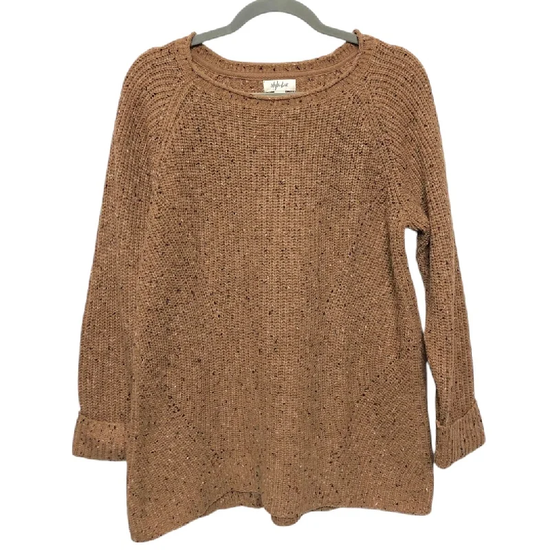 Sweater By Style And Company In Brown, Size: 1x