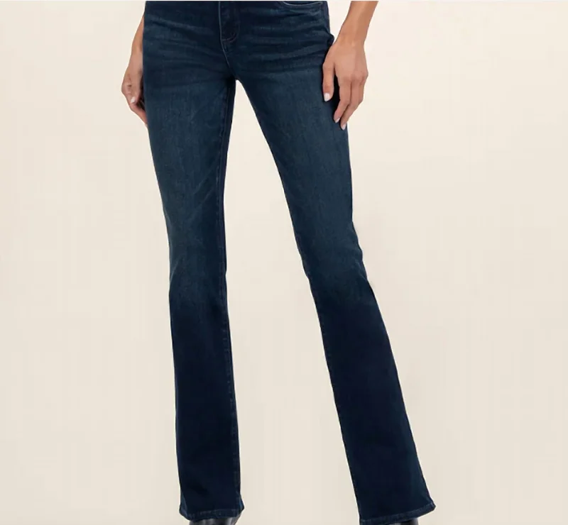 Women's Comfortable Lounge Outfit Natalie Mid Rise Bootcut In Leading W/euro Base Wash