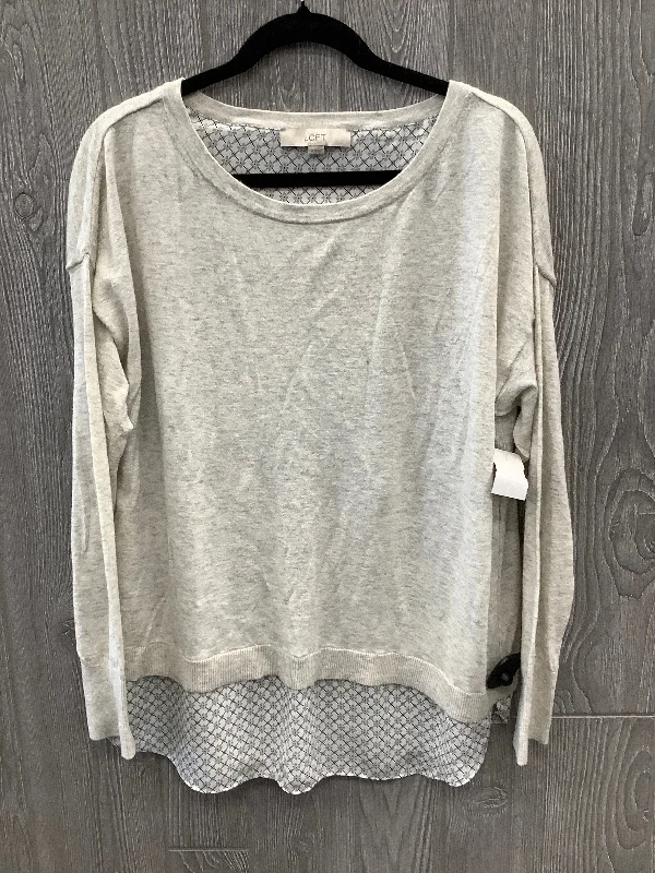 Sweater By Loft In Grey, Size: Xl