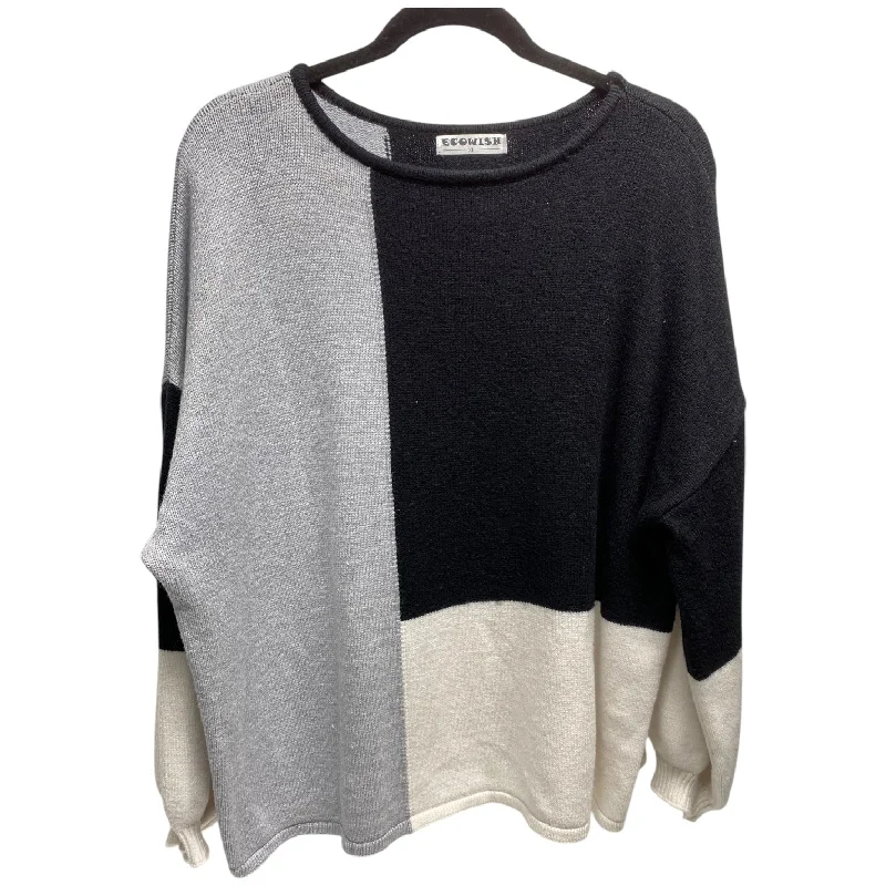 Sweater By Ecowish In Black & Grey, Size: Xl