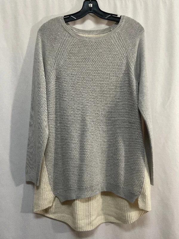 Sweater By Loft In Grey, Size: L