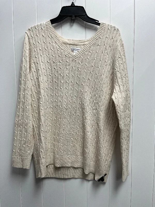 Sweater By Croft And Barrow In Cream, Size: 1x