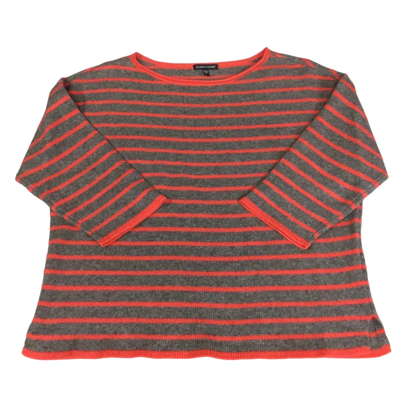 Sweater By Eileen Fisher In Striped Pattern, Size: M