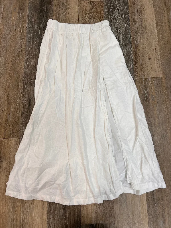 Skirt Maxi By Abercrombie And Fitch In White, Size: M