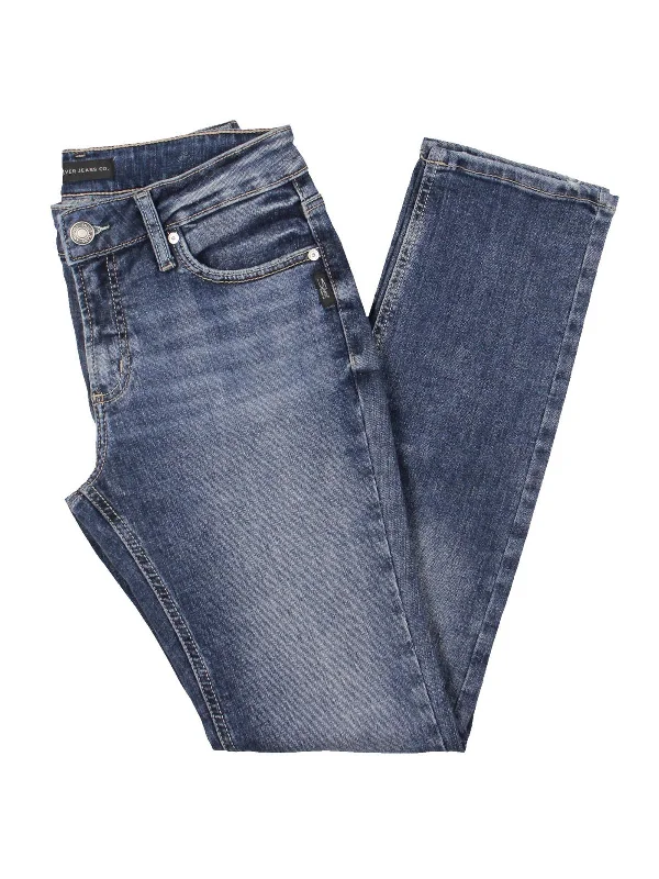 Clothing Sale Womens Mid Rise Curvy Straight Leg Jeans