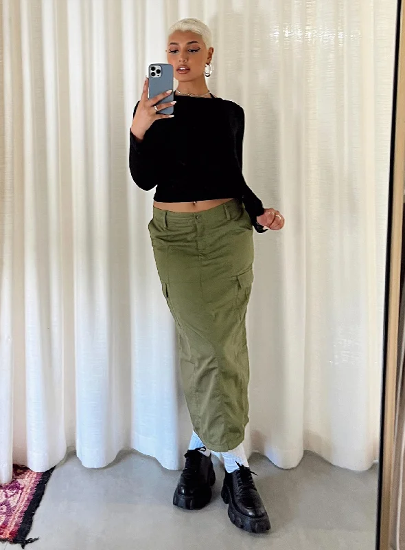 Women's Sports Apparel Motel Widya Skirt Dark Olive