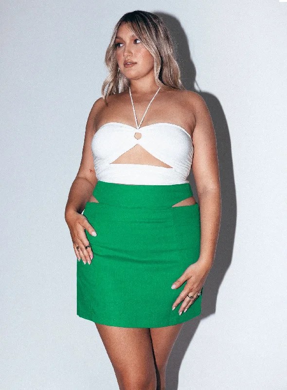 Women's Urban Clothing Amara Cut Out Mini Skirt Green
