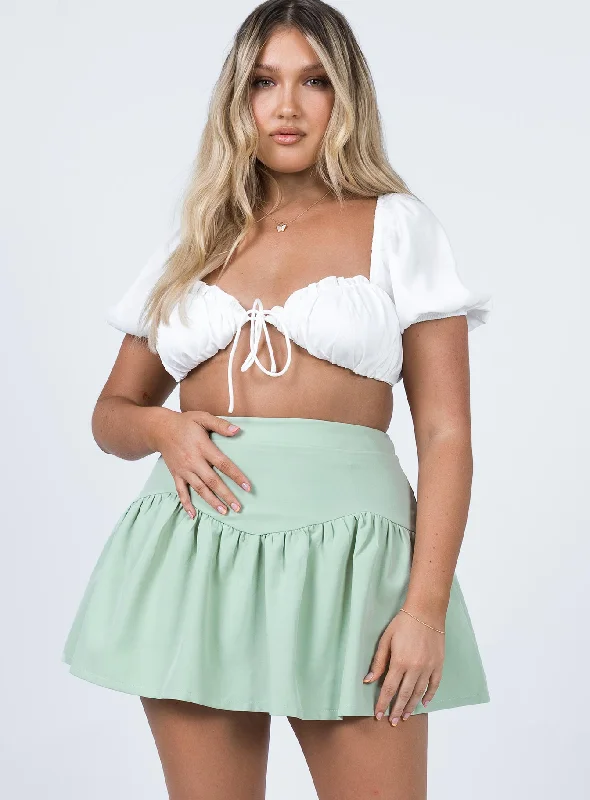 Women's Formal Event Clothing Delphie Mini Skirt Green
