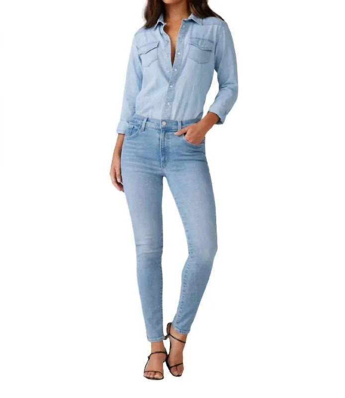 Women's Evening Attire Snapback Charlie Ankle Jeans In Pacifica