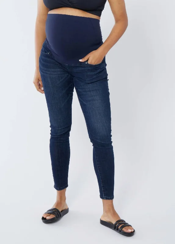 Modern Women's Wardrobe Essentials Skinny Jeans Ft. Crossover Panel In Indigo