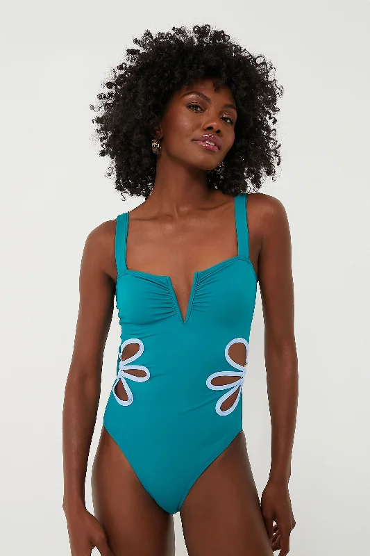 Extreme Clearance Deals Ocean and Blue Flora One Piece