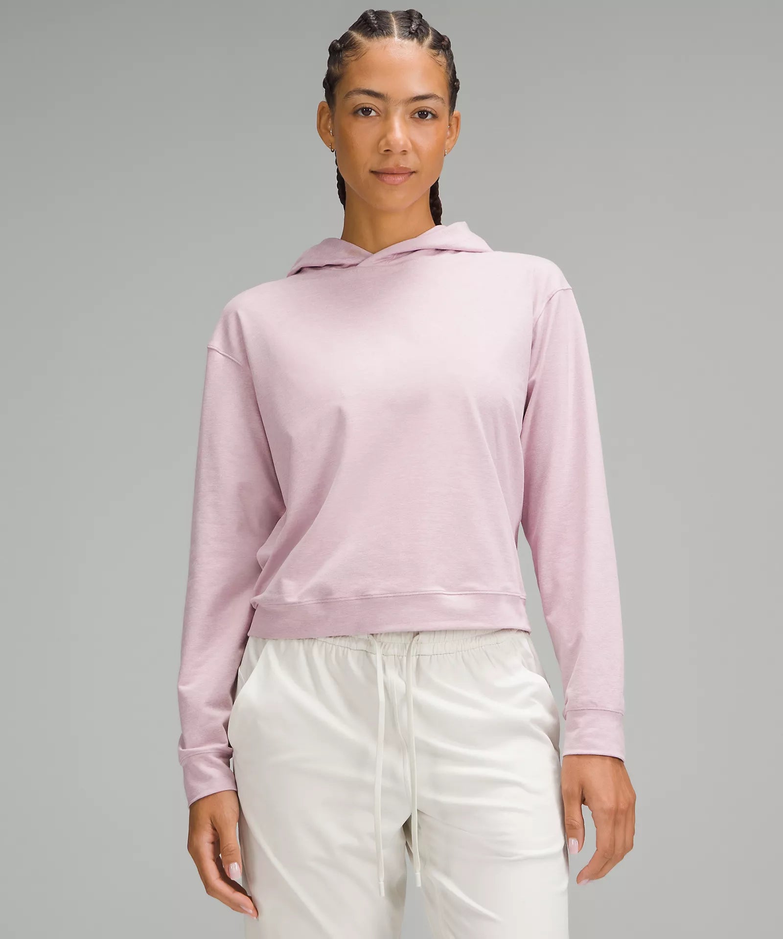 Clothing Sale Soft Jersey Classic Fit Hoodie | Heathered Rose Blush