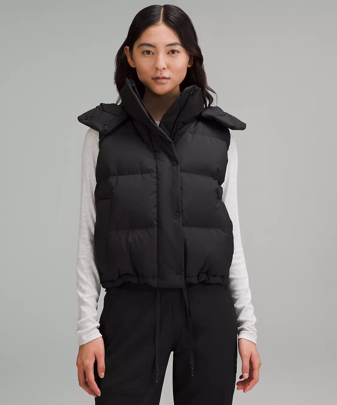 Sustainable Women's Clothes Wunder Puff Cropped Vest | Black