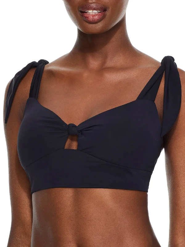 Sunsets Women's Black Lily Wire-Free Bralette Bikini Top