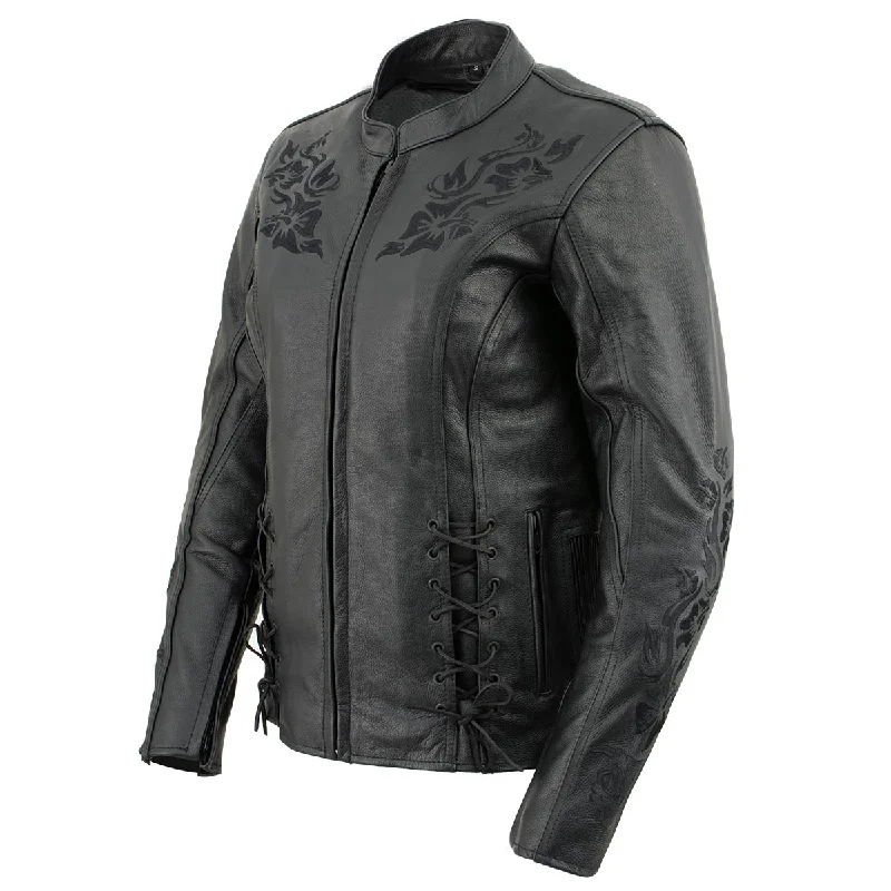 Versatile Women's Clothing for All Occasions Xelement XS2030 Women's 'Gemma' Solid Black Leather Embroidered Jacket with X-Armor Protection Versatile Women's Clothing for All Occasions Xelement XS2030 Women's 'Gemma' Solid Black Leather Embroidered Jacket with X-Armor Protection
