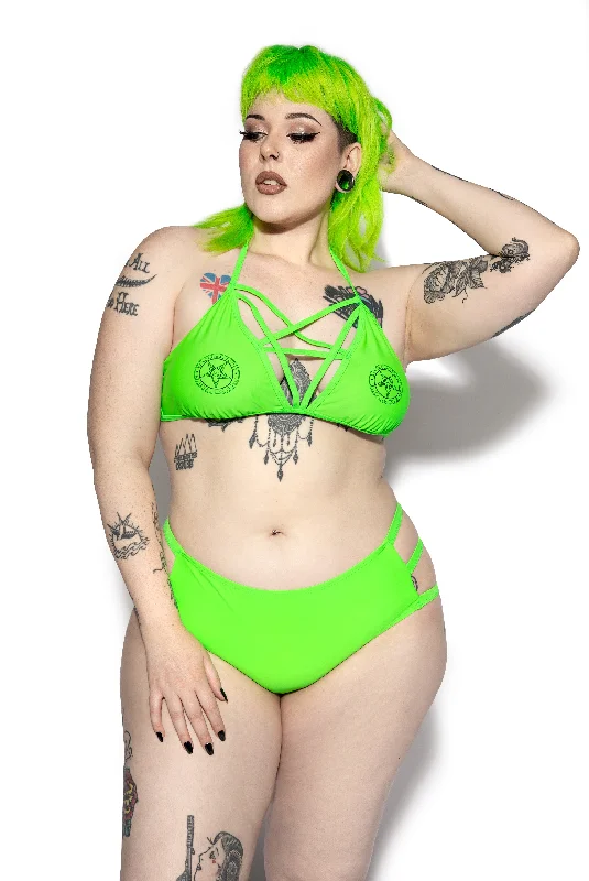 Charming Everyday Clothing For Women Green BCC Pentagram Top