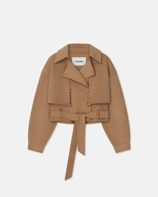 Women's Seasonal Clothing Satoyo - Wool And Silk-Blend Jacket - Camel