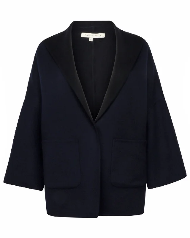 Best Online Boutiques Black and Navy Reversible Jacket