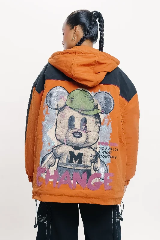 Holiday Discount Orange Puffer Jacket