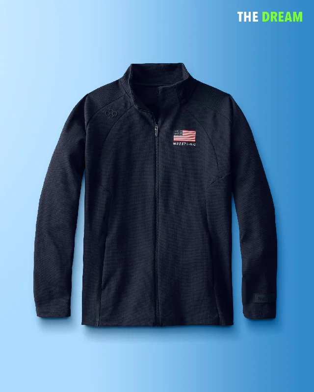 Women's Trendy Clothes USA Flag Timeless Full Zip Jacket