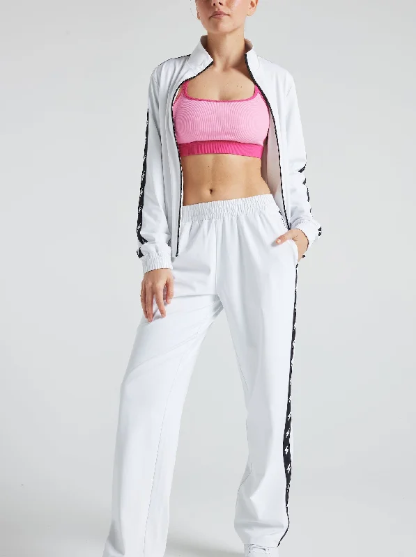 Women's Clothes For Work Bolt Track Jacket - White/Black