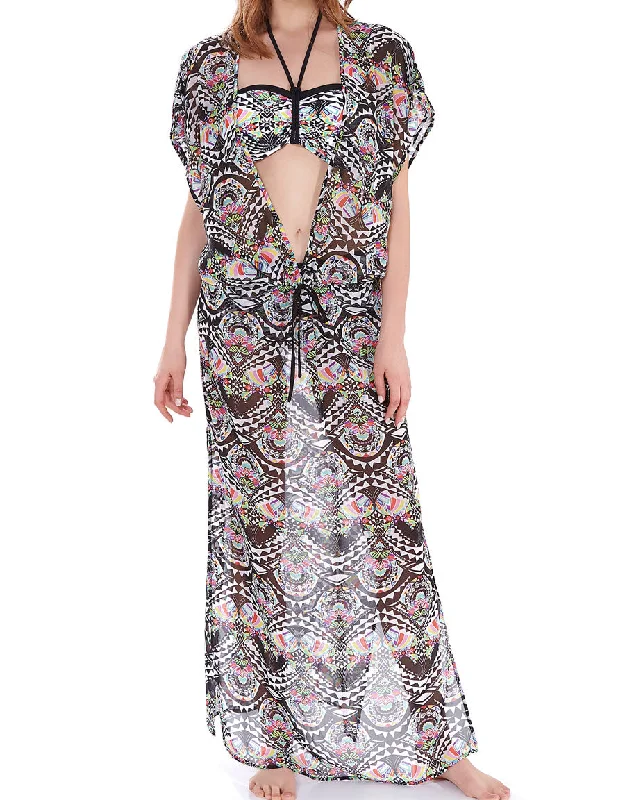 Women's Casual Wear Outfit Freya Zodiac Plunge Neck Maxi Dress, Multi
